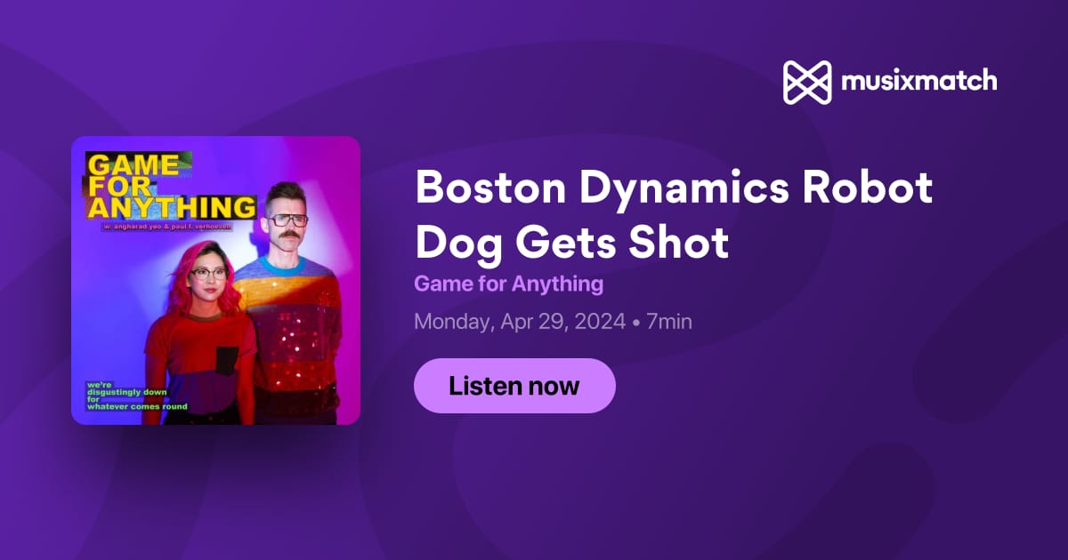 Boston Dynamics Robot Dog Gets Shot Transcript - Game for Anything