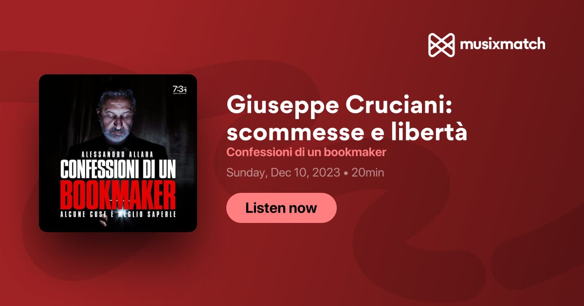 Trascrizione Giuseppe Cruciani scommesse e libert Confessioni