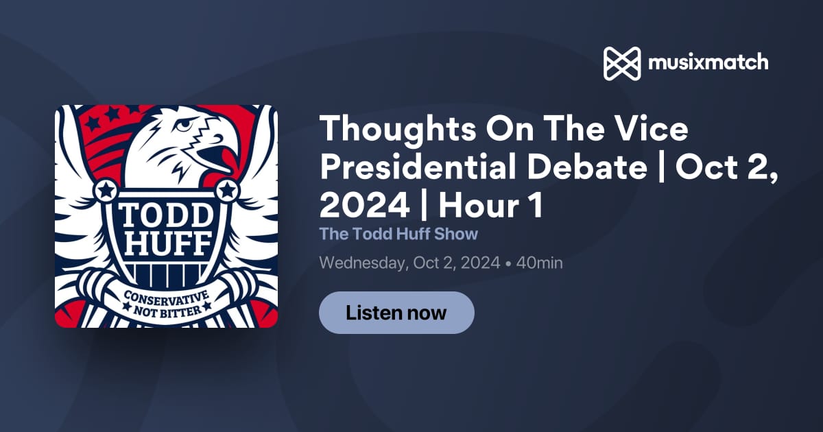 Thoughts On The Vice Presidential Debate Oct 2, 2024 Hour 1