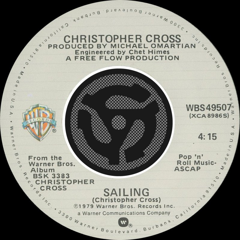 Christopher Cross Sailing 45 Version Paroles Musixmatch Christopher cross sailing/all right/think of laura/arthur's theme live. christopher cross sailing 45 version