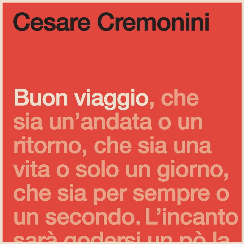 Cesare Cremonini Buon Viaggio Testo Musixmatch