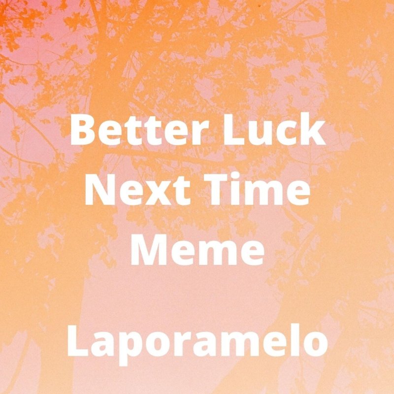 Leporamelo Letra De Better Luck Next Time Meme Musixmatch